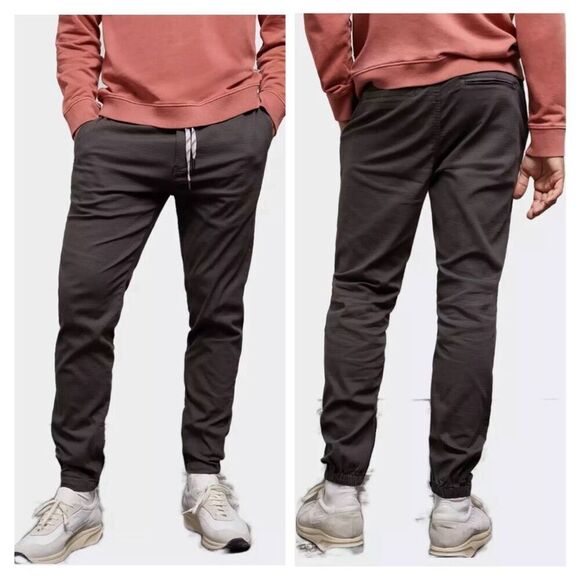 Onia Men’s All Terrain Ripstop Drawstring Pants In Grey/Charcoal Size XL